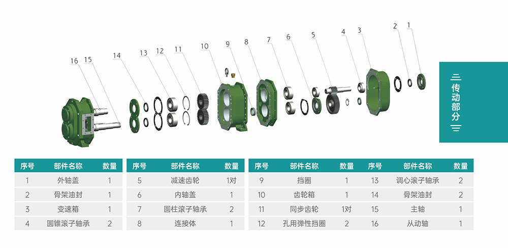 GS/DR系列凸輪轉子泵傳動部分結構圖